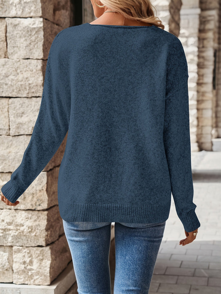 Elaine | Relaxed V-Neck Sweater