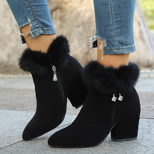 Fleur | Elegant Block-Heel Ankle Boots