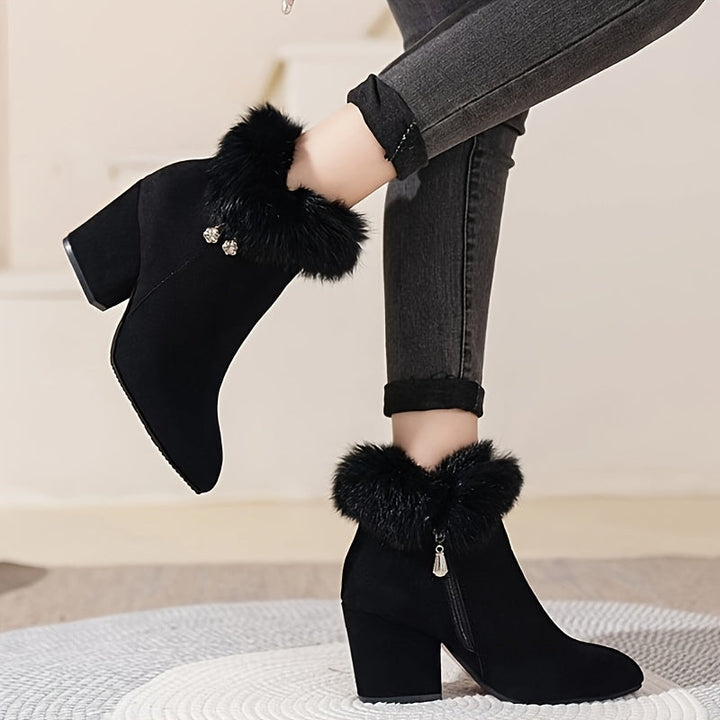 Fleur | Elegant Block-Heel Ankle Boots