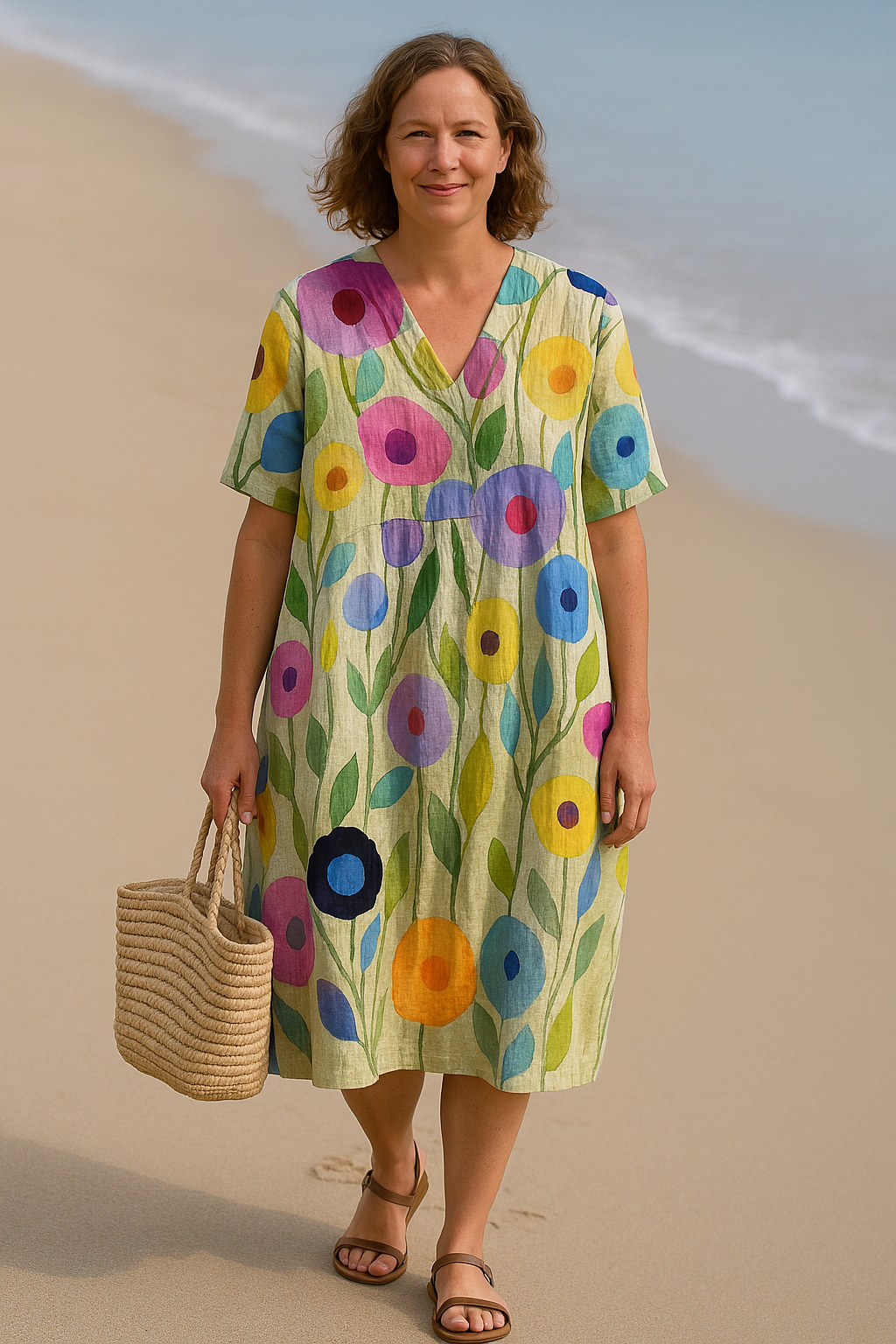 BEGONIA | Floral Tummy-Hiding Dress