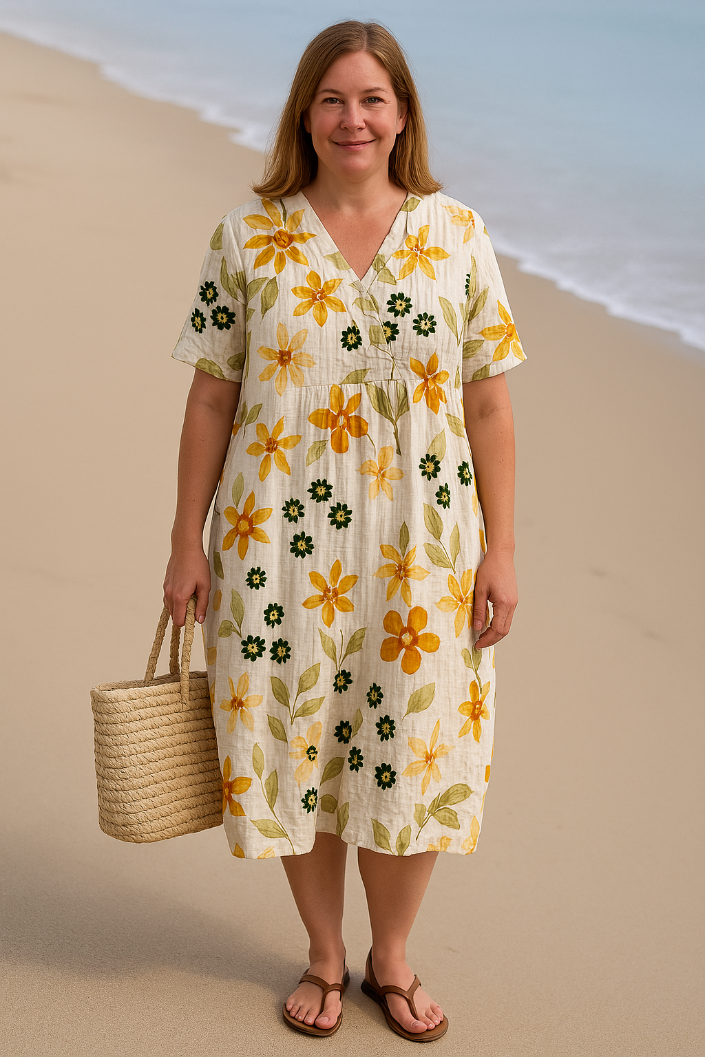 BEGONIA | Floral Tummy-Hiding Dress