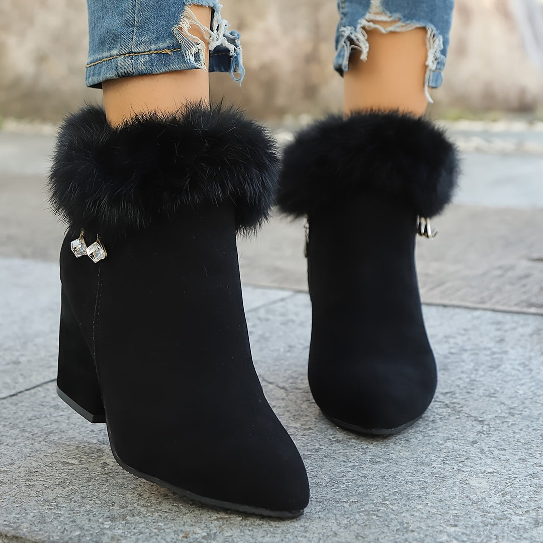 Fleur | Elegant Block-Heel Ankle Boots