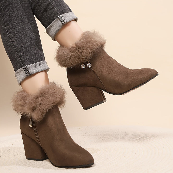 Fleur | Elegant Block-Heel Ankle Boots