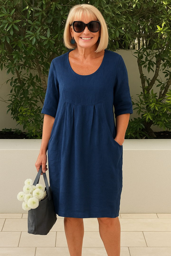 Hazel | Everyday Linen Dress with Pockets