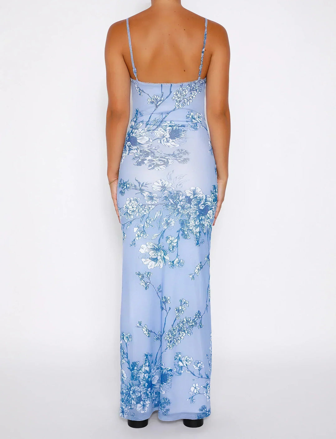 Elegant Floral Lace Maxi Dress