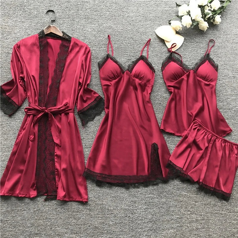 Iris - Sophisticated Satin Pyjama Set for Women