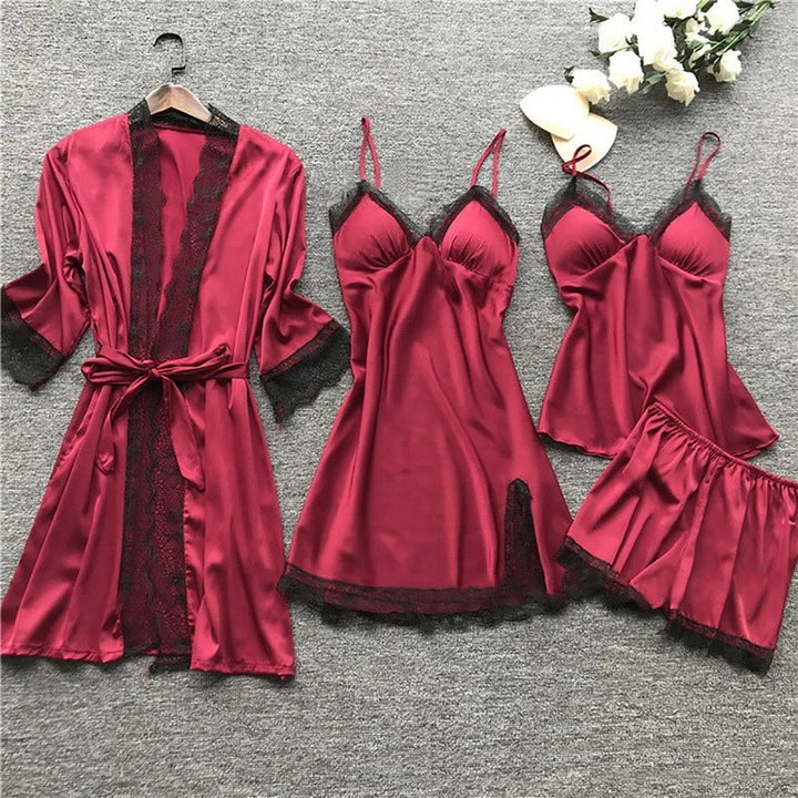 Iris - Sophisticated Satin Pyjama Set for Women