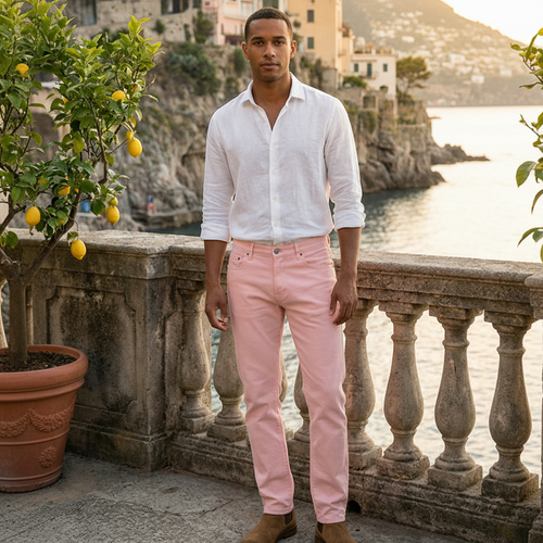Men’s Casual Chino Pants Straight Fit Office Work Trousers