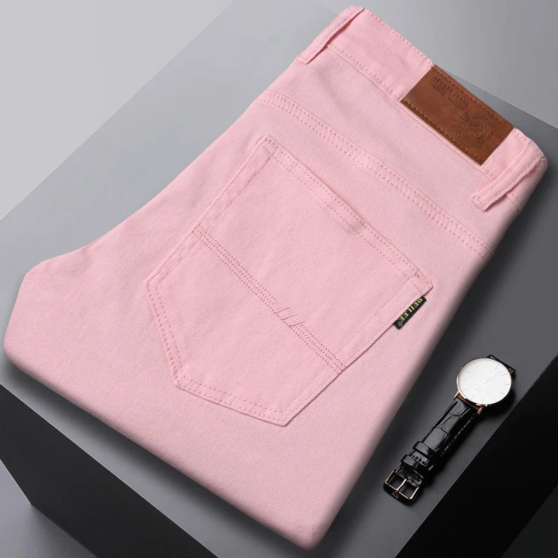 Men’s Casual Chino Pants Straight Fit Office Work Trousers