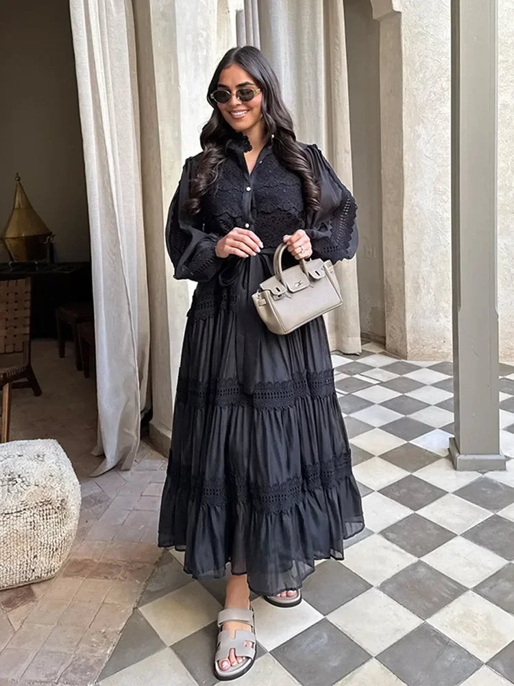 Lyna - Embroidery Maxi Dress