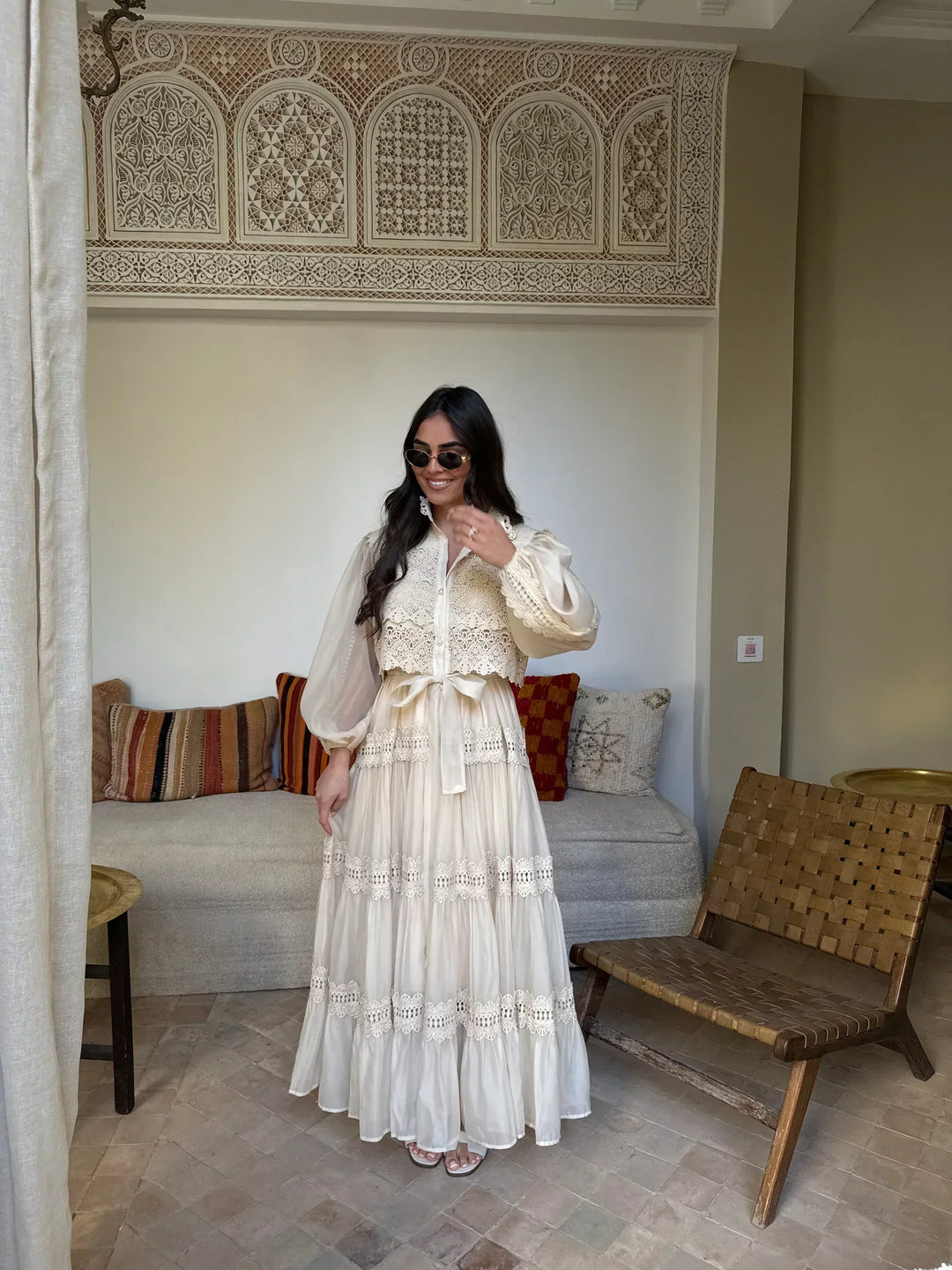 Lyna - Embroidery Maxi Dress