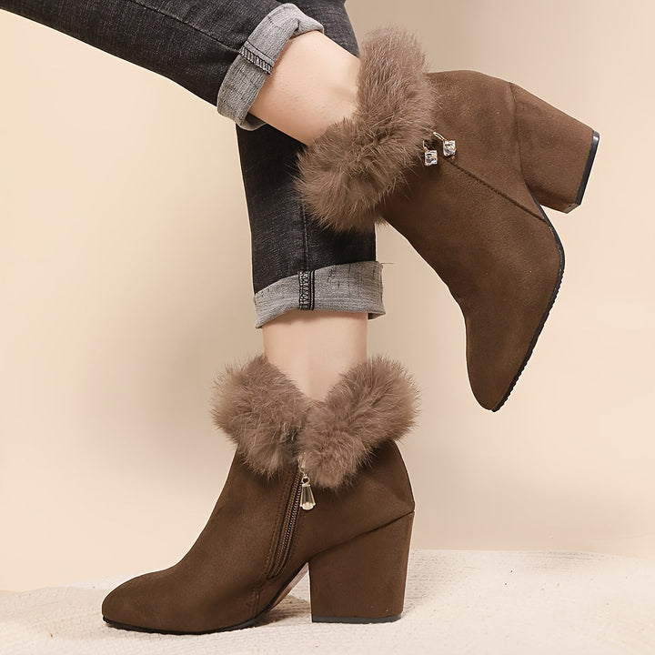 Fleur | Elegant Block-Heel Ankle Boots
