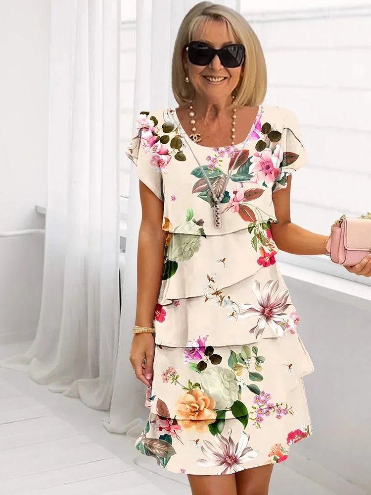 Macey | Ruffled Floral Dress