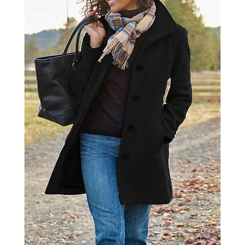 Rosalind | Timeless Turndown Collar Coat