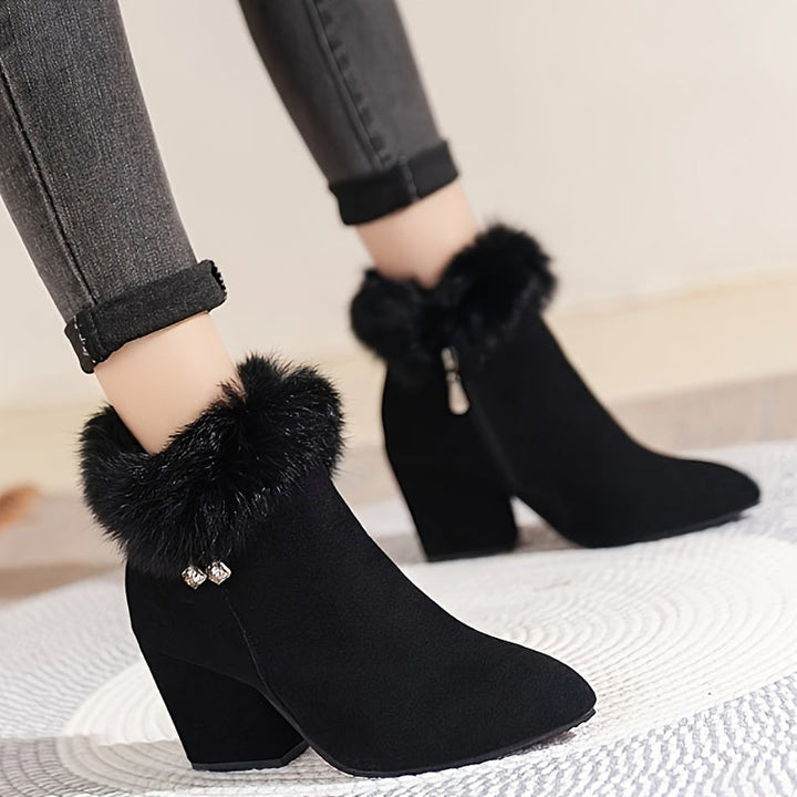 Fleur | Elegant Block-Heel Ankle Boots