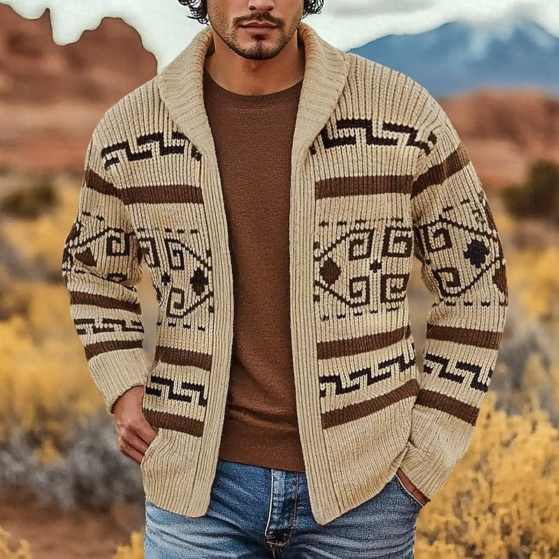 Sawyer | Patterned Zip Cardigan