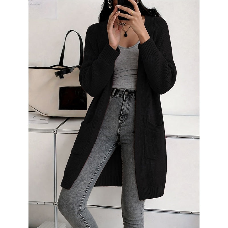 Genevieve | Longline Open-Front Cardigan