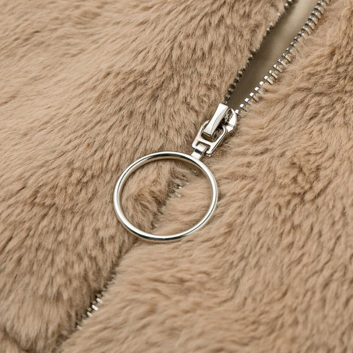 Estelle | Plush Cropped Zip Jacket