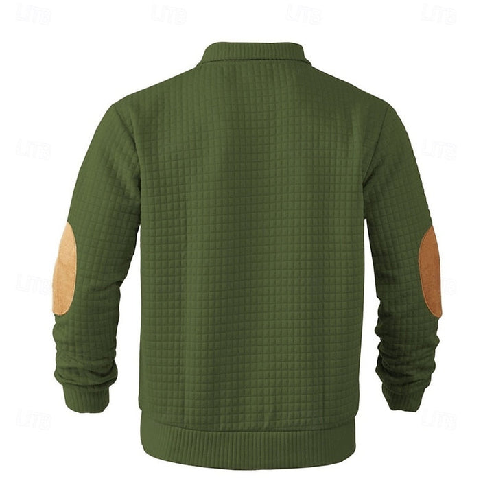 Garrett | Textured Standing-Collar Pullover