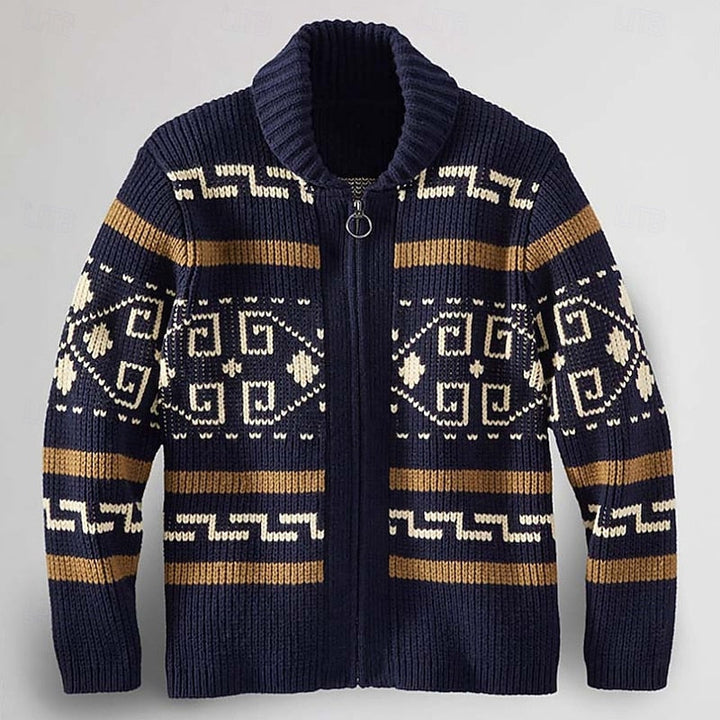 Sawyer | Patterned Zip Cardigan
