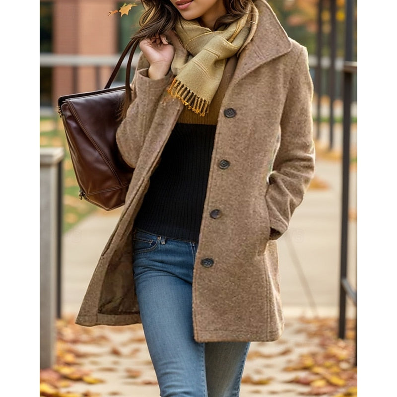 Rosalind | Timeless Turndown Collar Coat