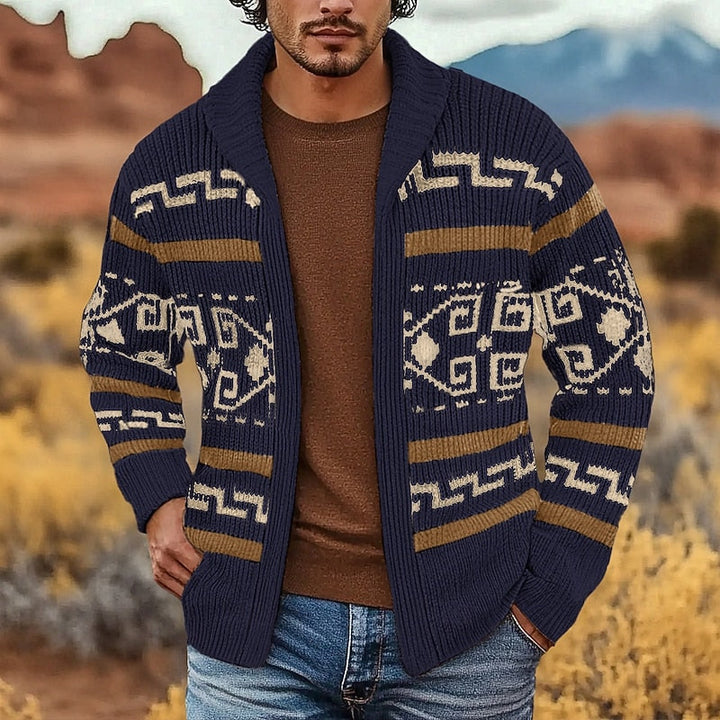 Sawyer | Patterned Zip Cardigan