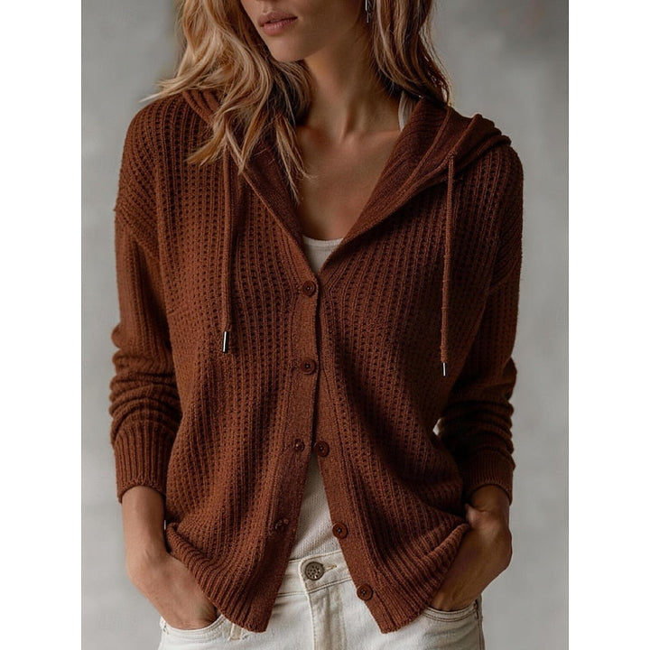 Frances | Hooded Button-Front Cardigan