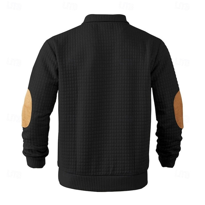 Garrett | Textured Standing-Collar Pullover