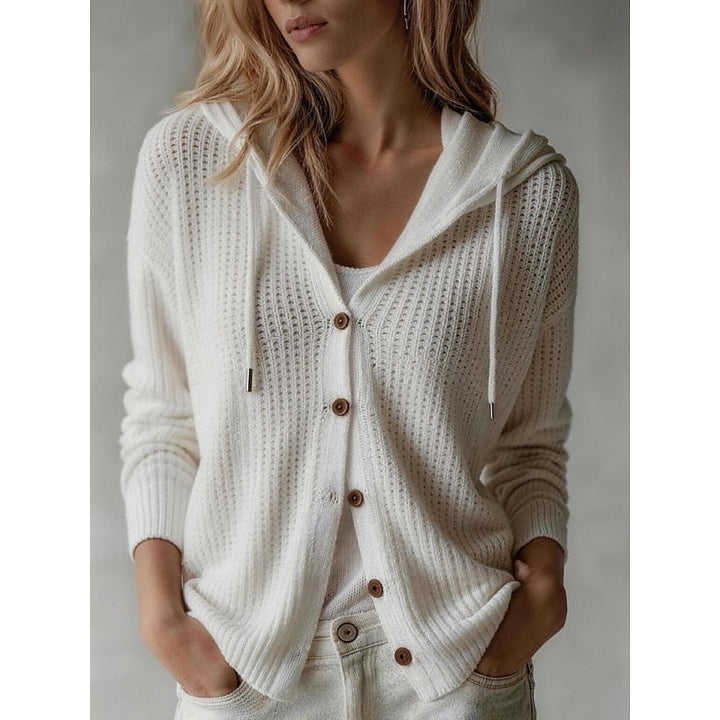 Frances | Hooded Button-Front Cardigan