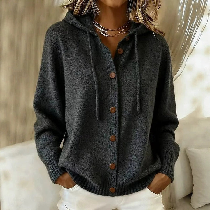 Freya | Hooded Button-Down Cardigan