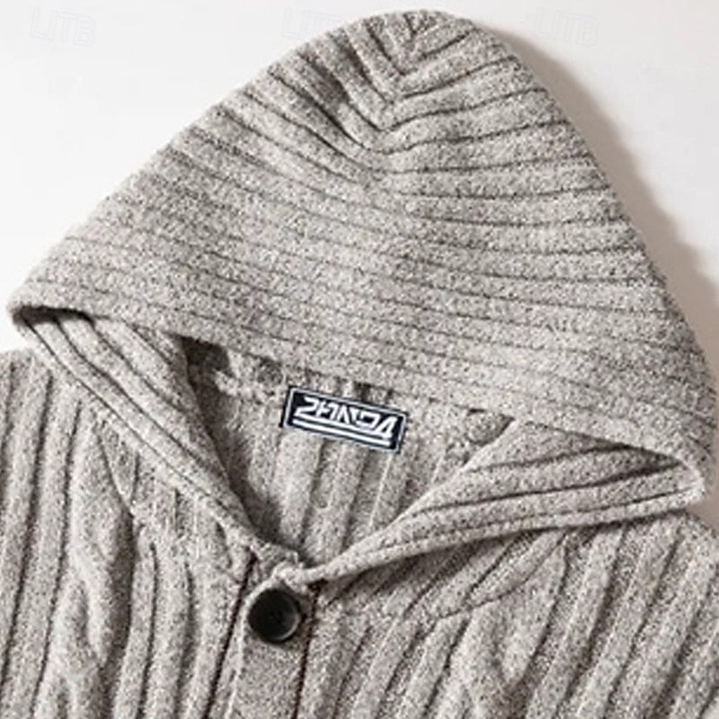 Graham | Cable-Knit Hooded Cardigan